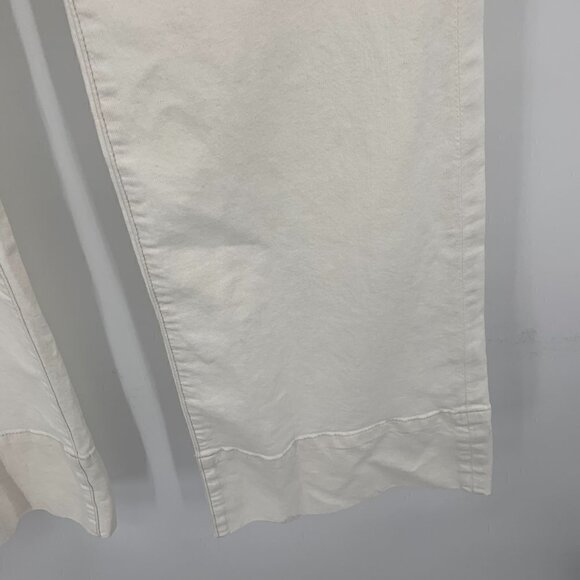 7FAMK Modern Dojo trouser flare jeans cream pants Sunset Boulevard women new 26 - Picture 3 of 6